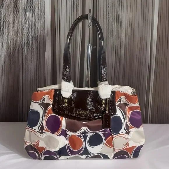 NWT Rare Coach F20113 Scarf Print Satchel & F62058 Coin Purse Set - Picture 6 of 14